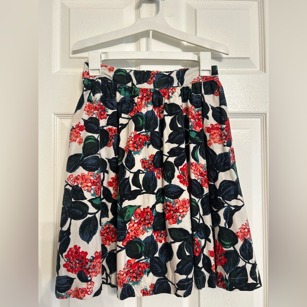 Boden Floral Skirt Elastic Waist Size 2R